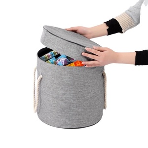 Panier de rangement pour jouets en tissu Oxford, style minimaliste moderne, 32x28cm, organisateur de vêtements et de linge pour enfants - Product Image 1