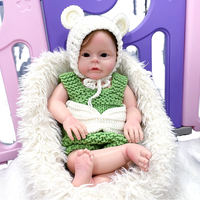 Poupée Reborn de 20 pouces, mignonne et réaliste, bébé prématuré, entièrement en silicone, corps en silicone solide, jouet doux, poupée de mode pour filles