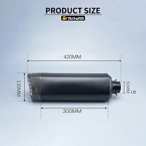 Nuevo Silenciador de Escape Universal para Motocicleta de 51 mm, de Carbono, N.L.K.HANN, DB Killer, Doble Orificio, ADV F800 F750 Z900 MT09 R7 MT03 ZX4R R6 - Product Image 3