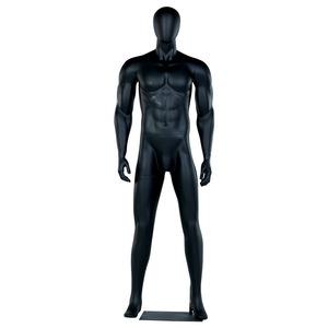 Manichino Nero a Corpo Intero con Testa per Esposizione di Abbigliamento Maschile, Negozi di Abbigliamento, Sport come Basket e Corsa - Product Image 4