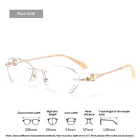 Nouvelles lunettes de lecture légères sans monture pour femmes, avec cadre carré en métal, élégance géométrique diamantée, anti-lumière bleue et correction de la vision