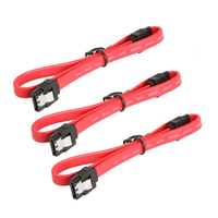 Câble SATA 3.0 6 Gbps 7 broches droit blindé avec fermoir métallique, gaine PVC 50 cm, pour données iOS, voiture, ordinateur, caméra, imprimante