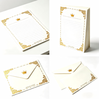 Papier à lettres classique de haute qualité avec estampage à chaud, motif floral, reliure parfaite, approvisionnement en gros pour messages