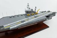 Modèle de bateau en bois de porte-avions USS AMERICAA CV-66_ Modèle artisanal en bois en gros avec réduction de prix de haute qualité