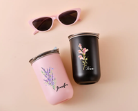 Tasses de voyage isothermes personnalisées de 300 ml, gobelet unique avec fleur de naissance, superbes cadeaux personnalisés pour toutes les occasions