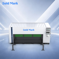 Machine de découpe laser à fibre plate CNC entièrement sécurisée GOLDMARK avec plateforme unique entièrement entourée par une ceinture de sécurité pour tôles métalliques