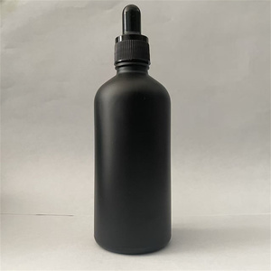 Flacon compte-gouttes noir en verre dépoli pour huiles essentielles et cosmétiques, 5-100 ml - Product Image 4