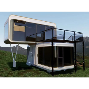 Casas de contenedores de manzana plegables modulares modernas de lujo de alta calidad, casas de cápsulas prefabricadas, Panel sándwich, centro comercial escolar, Hotel - Product Image 6