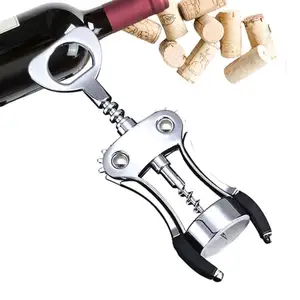 Factory Sales Custom Zinc Alloy Manual Wine Bottle Opener Wing Wine Corkscrew