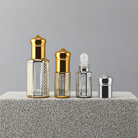 Botol Parfum Kaca Silinder Mini Isi Ulang Mewah 3ml 6ml 12ml dengan Roll-On untuk Serum Perawatan Kulit dan Minyak Santal