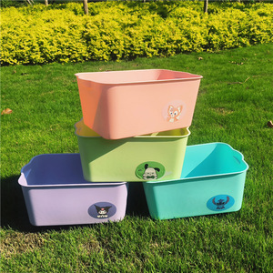 Plastic Storage Box Rectangle 33x20x14cm <b>Stackable</b> Desktop Organizer For Neatening And Storage - Product Image 3