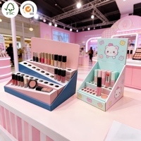 Carton d'affichage PDQ écologique et recyclable personnalisé, boîte d'affichage de comptoir imprimée pour la vente au détail de cosmétiques et maquillage, vente en gros sur mesure