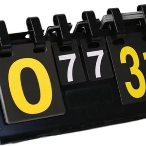 Tableau d'affichage des scores sportifs à 4 chiffres - Numéroteur mécanique à bascule pour badminton, basketball, tennis de table |   Équipement de compétition et d'entraînement - Product Image 1