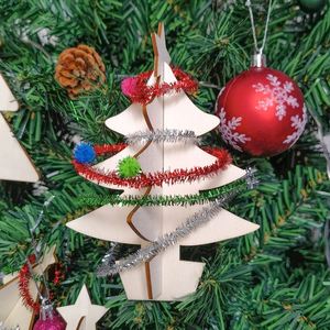 Kit de Bricolage DIY pour Enfants : Mini Sapin de Noël en Bois à Peindre – Décorations en Gros pour Dropshipping - Product Image 2