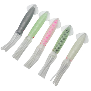Señuelo de Pesca de Calamar de PVC de Doble Capa, Suave y Luminoso, para Pesca de Trucha en Agua Salada y Dulce, Impreso en Goma - Product Image 1