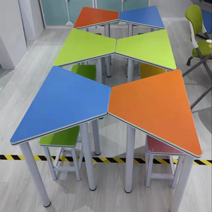 Bureau d'étude scolaire rond Offre Spéciale Table d'équipe polygone bureau de <span class=keywords><strong>formation</strong></span> moderne avec chaises pour étudiant ou adulte - Product Image 1