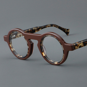 Monturas de <span class=keywords><strong>gafas</strong></span> de marca de diseñador para <span class=keywords><strong>hombre</strong></span>, <span class=keywords><strong>gafas</strong></span> <span class=keywords><strong>graduadas</strong></span> de lectura óptica de acetato bloqueado de Color de círculo pequeño a la <span class=keywords><strong>moda</strong></span> para <span class=keywords><strong>hombre</strong></span> - Product Image 2
