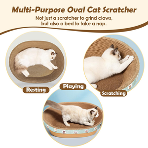 Rascador para Gatos, Nido de Cartón Corrugado Grueso, Resistente al Desgaste, sin Desprendimiento de Virutas, Diseño Integrado, para Todas las Estaciones - Product Image 2