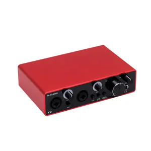 Профессиональная звуковая карта USB N-AUDIO X2 для записи, записи музыкальных инструментов