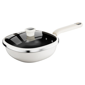 Fry <b>Pan</b> Ceramic Nonstick Flat Bottom For Gas And <b>Induction</b> Stove Household Cooking <b>Pancake</b> Egg Steak - Product Image 2