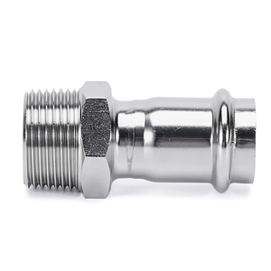 304 thép không gỉ ép chủ đề bên ngoài Straight-through mỏng-tường đánh bóng ống nước nén phù hợp kết nối - Product Image 2