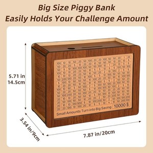 <span class=keywords><strong>Caja</strong></span> de dinero de madera 10000 para <span class=keywords><strong>ahorro</strong></span> de efectivo con contador de monedas, <span class=keywords><strong>ahorro</strong></span> de efectivo, desafío, <span class=keywords><strong>caja</strong></span> de <span class=keywords><strong>ahorro</strong></span> de dinero de madera, <span class=keywords><strong>caja</strong></span> de dinero de madera para niños - Product Image 2