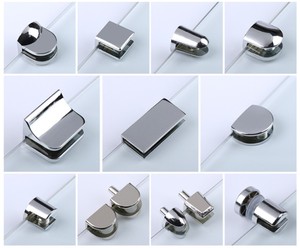 Support de fixation en alliage de zinc pour verre feuilleté, pour panneau de salle de bain en bois, avec clip à bouche ronde, pour verre de 6 à 10 mm d'épaisseur, pour éclairage lumineux - Product Image 6