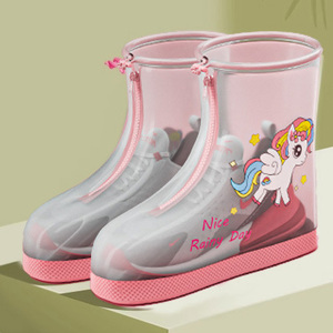 Botas de Lluvia Impermeables y Antideslizantes para Mujer, Botas para Estudiantes, Niños y Niñas, Zapatos de Agua, Zapatos de Plástico Impermeables - Product Image 4