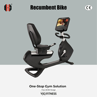 Bicicleta Reclinada con Pantalla Digital, Respaldo de Apoyo, Asiento, Manillar Frontal, Pedales y Base Estable para Equipos de Gimnasio