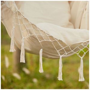 Modern Tassel Hanging Chair Outdoor Canvas <b>Swing</b> for Gym & Park Use - Product Image 4