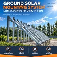 Supports de montage solaire en acier inoxydable anodisé résistants à la corrosion, système de montage photovoltaïque réglable, structure métallique pour la vente en gros
