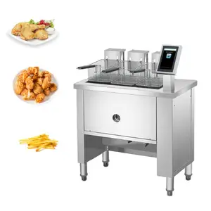 Restaurant Free Standing 46l Tank Large Commercial Countertop Gas Chips Fryer Gas Deep Fryer