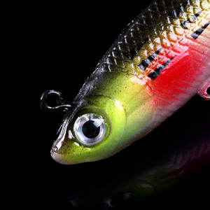 12 Stück Set HENGJIA Großhandel 8cm 14g Bleikopf Fisch form Köder Weiche Angel köder mit T-Schwanz - Product Image 5