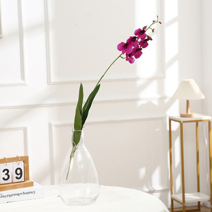 Tige d'<span class=keywords><strong>orchidée</strong></span> <span class=keywords><strong>Dendrobium</strong></span> artificielle réaliste, fausse <span class=keywords><strong>orchidée</strong></span> de Singapour avec feuilles vertes pour la décoration florale de mariage et de la maison - Product Image 3