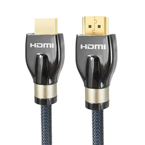 最新CE FCC ISO高速4K @ 60Hz 8K @ 60hz HDMI电缆HDMI 2.0锌合金外壳HDMI电缆