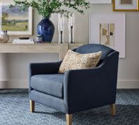 Fauteuil en tissu de style nordique rembourré en éponge