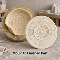 Moulure de plafond en résine Tietuo + noyau en élastomère PU C258-G4 à grain profond, depuis 2015, avec support de sélection de matériaux