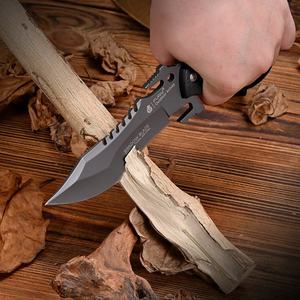 Cuchillo Bowie Trident de Punta Recta para Camping y Actividades al Aire Libre, Acero Inoxidable, Mango de Plástico, 5mm de Grosor, 20cm de Corte, OEM - Product Image 4