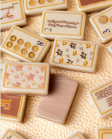 Jeu de Mahjong de Luxe Américain avec Tuiles en Opaline Gravées, Tuiles en Acrylique