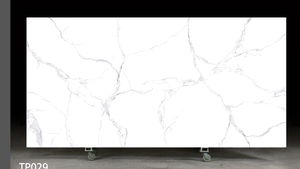 Vietnam Union Quartz Calacatta <b>Silver</b> Mist Artificial Big Slabs Kitchen Table <b>Top</b> Polished Finish 20mm Thick Waterproof Hotel - Product Image 6