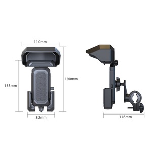 Support de téléphone universel étanche pour vélo de moto Support de guidon avec pare-soleil IP68 Support de smartphone pour tous les modèles - Product Image 4