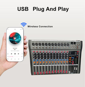 FLALWREO CT-12 Profesional 12-Kanal 30W Sistem Musik <span class=keywords><strong>Mixer</strong></span> Daya Tinggi dengan Suara Surround dan 2 Output Stereo Sistem Suara - Product Image 4
