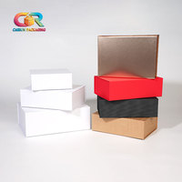 Boîte cadeau carrée en papier rigide écologique pliable, boîte en papier de luxe, laminage brillant, gaufrage, pliable