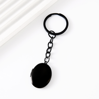 Ywyougang Porte-clés ovale vierge pour photo, 4 couleurs, pendentif gravable DIY, accessoire de Saint-Valentin