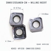Plaquettes de fraisage indexables en carbure carrées SNMX1205ANEN-CM KP1230 OEM pour outils de fraisage frontal à coupe intensive