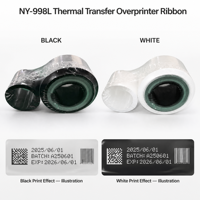 Ruban de transfert thermique NY-998L pour l'impression de la date de péremption et du numéro de lot sur film d'emballage 26mm X 200m 26mm X 500m