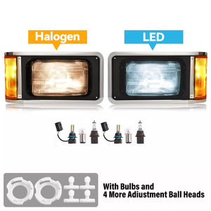 Phares avant gauche et droit avec cadre et ampoules <span class=keywords><strong>LED</strong></span> pour camion Mack CH613 SFA 1990-2017 - Product Image 3