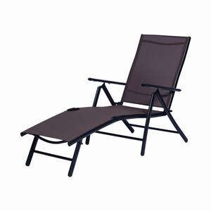 Chaise longue de plage et de <span class=keywords><strong>piscine</strong></span>, chaise inclinable d'extérieur, chaise longue à sept positions, chaise longue en résine à <span class=keywords><strong>lattes</strong></span>, chaise longue en aluminium pliable multi-usages pour l'extérieur - Product Image 2