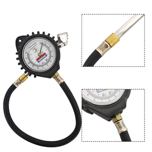 Inflador de Neumáticos Ligero y Manómetro - para Compresor de Aire, con Manguera de Goma Flexible, Herramienta Neumática de Fácil Uso - Product Image 4