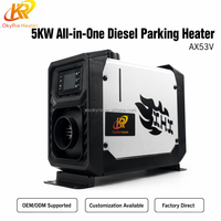 Chauffage de stationnement diesel vertical OkyRie AX53V 220V pour usage domestique et véhicule 12V/24V, 5KW, pour camping-car et bateau